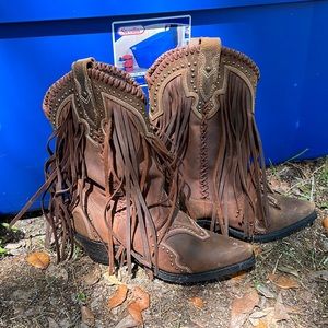 Fringe western boots Sz 7.5